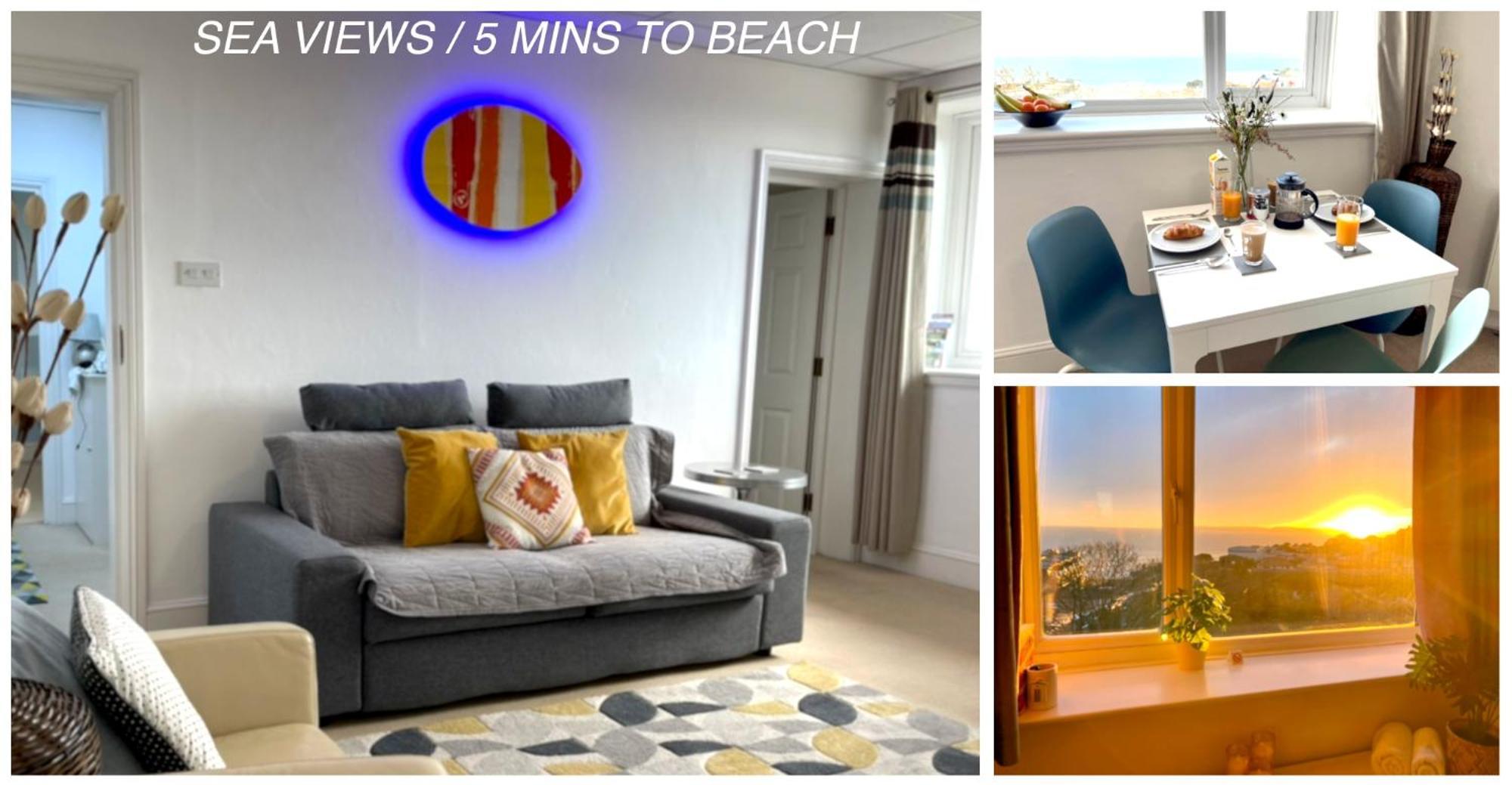 Sea View Family Stay By Beach Gym & Parking Bournemouth Exterior foto